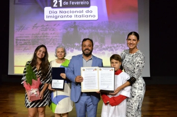 Foto - COMEMORAÇÃO AO DIA NACIONAL DO IMIGRANTE ITALIANO.