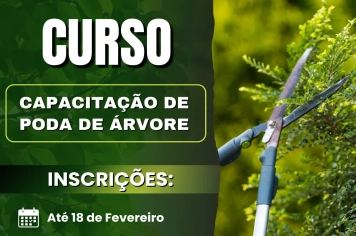 PREFEITURA DE PEDRINHAS PAULISTA OFERECE CURSO GRATUITO DE CAPACITAÇÃO EM PODA DE ÁRVORES.