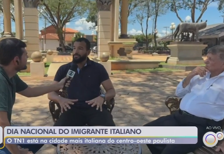PEDRINHAS PAULISTA É DESTAQUE EM DUAS EDIÇÕES DA TV TEM EM HOMENAGEM AO DIA DO IMIGRANTE ITALIANO.