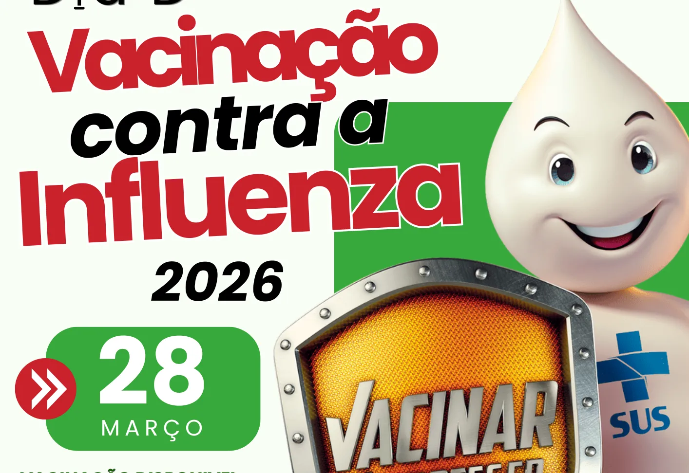 SECRETARIA MUNICIPAL DE SAÚDE PROMOVE “DIA D” DE VACINAÇÃO CONTRA A INFLUENZA.