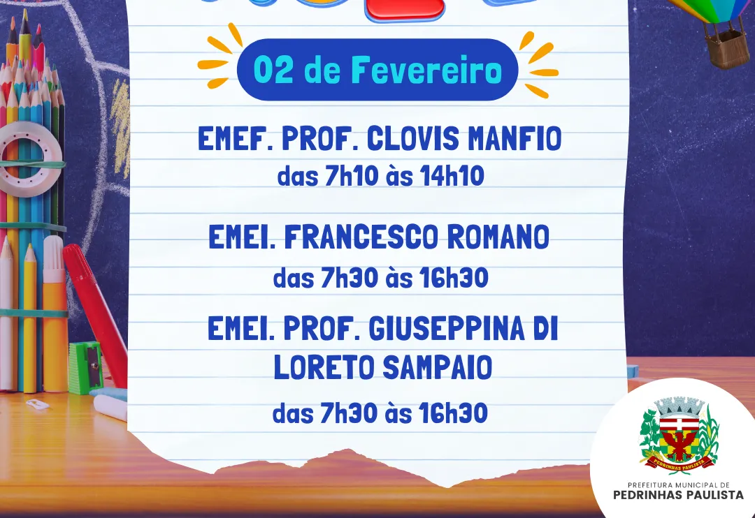 RETORNO DAS AULAS DA REDE MUNICIPAL DE ENSINO DE PEDRINHAS PAULISTA.